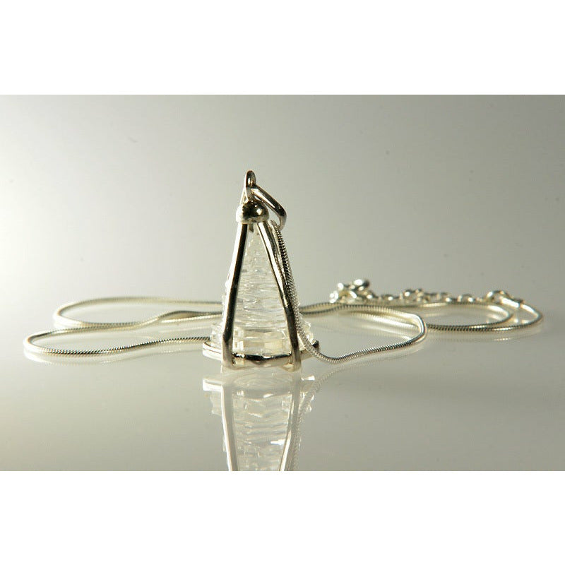 Sri Yantra Crystal Trailer en argent